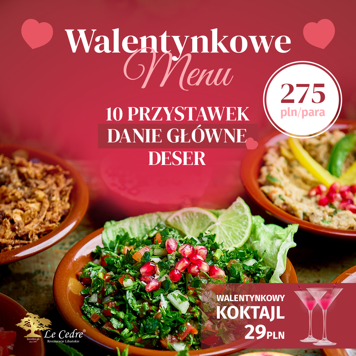 kolacja walentynkowa dla dwojga Warszawa